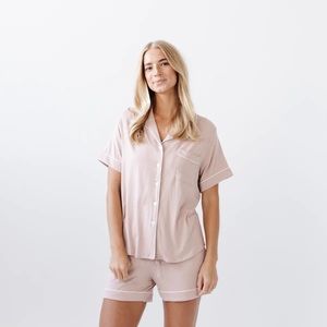 Cozy Earth Women's Pajama Set Short Sleeve